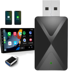 Бездротовий Bluetooth-адаптер 2-в-1 CarPlay для iPhone та Android Auto (my-17127)