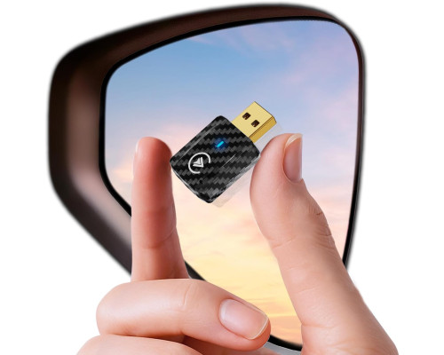 Бездротовий міні-USB-адаптер MSXTTLY зі швидким підключенням до автомобіля 2-в-1 для CarPlay та Android Auto чорний (my-17124)