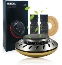 Освіжувач повітря для автомобіля Ikeda scents, парфумерний дифузор на сонячній батареї, автоматичне обертання, 60 днів свіжості (my-15063)