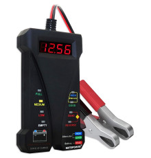 Цифровий автомобільний акумуляторний тестер MOTOPOWER MP0514A 12 В, вольтметр та аналізатор системи заряджання з РК-дисплеєм та світлодіодною індикацією (my-15085)
