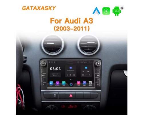 Автомобільна магнітола для Audi A3 8P S3 2003-2012 RS3 Sportback з GPS/CarPlay Android 12  (my-17095)