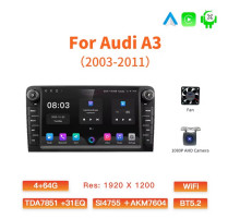 Автомобільна магнітола для Audi A3 8P S3 2003-2012 RS3 Sportback з GPS/CarPlay Android 12  (my-17095)