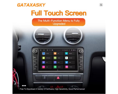 Автомобільна магнітола для Audi A3 8P S3 2003-2012 RS3 Sportback з GPS/CarPlay Android 12  (my-17095)