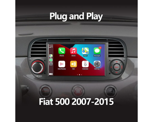 Автомобільна магнітола 7-дюймів YZKONG H-7027 для Fiat 500 2007-2015 Carplay/Android Car (my-17049)