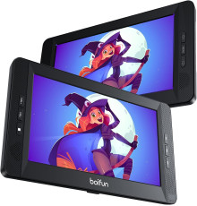 Автомобільний DVD-плеєр BOIFUN BFN-101 з 2 екранами 105 дюйми та акумулятором на 7 годин портативний телевізор кріплення на підголовник (my-18005)