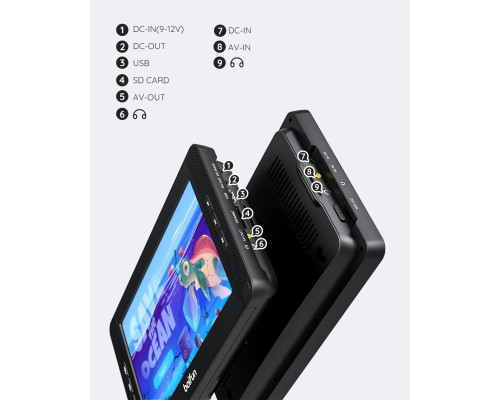 Автомобільний DVD-плеєр BOIFUN BFN-101 з 2 екранами 105 дюйми та акумулятором на 7 годин портативний телевізор кріплення на підголовник (my-18005)
