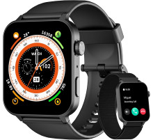 Смарт-годинник Blackview R30 Pro Black 1,85-дюймовий фітнес-трекер зі SpO2, пульсометром, монітором сну, зі 100+ спортивними режимами, лічильником калорій та кроків (my-9074)