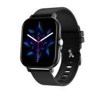 Смарт годинник GLOBEX фітнес браслет з силіконовим ремінцем, Bluetooth, чорний (my-9072)