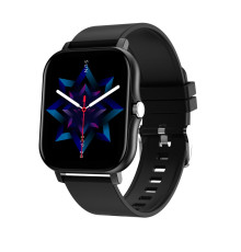 Смарт годинник GLOBEX фітнес браслет з силіконовим ремінцем, Bluetooth, чорний (my-9072)