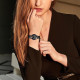 Годинник JewelryWe Watch для чоловіків і жінок, ультратонкі, легко читаються, з еластичним ремінцем, чорні (my-15231)