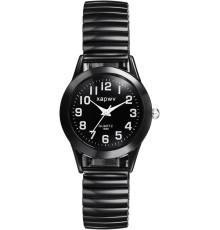 Годинник JewelryWe Watch для чоловіків і жінок, ультратонкі, легко читаються, з еластичним ремінцем, чорні (my-15231)