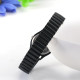 Годинник JewelryWe Watch для чоловіків і жінок, ультратонкі, легко читаються, з еластичним ремінцем, чорні (my-15231)