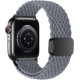 Еластичний плетений ремінець з магнітною застібкою HITZEE сумісний з Apple Watch (38/40/41/42 мм, Space Grey) (my-15285)