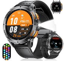 Чоловічий смарт-годинник LIGE DM4 з GPS світлодіодним ліхтариком 143-дюймовим HD AMOLED-дисплеєм з акумулятором 530 мА·год (my-17134)