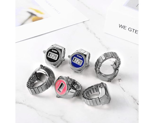 Жіночий цифровий годинник з нержавіючої сталі JewelryWe, круглий з календарем, секундоміром і чорним циферблатом (my-15241)