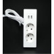 Подовжувач європейського стандарту USB-A що підключається до стильної розетки 2 порти і USB 4000 Вт 10/16 А (my-17198)