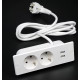 Подовжувач європейського стандарту USB-A що підключається до стильної розетки 2 порти і USB 4000 Вт 10/16 А (my-17198)