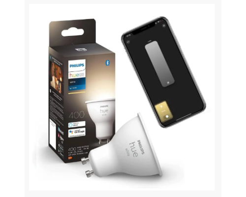 Світлодіодна лампочка Philips Hue White GU10 400лм 57Вт ZigBee 5.2W, Bluetooth, Apple HomeKit (my-4288)