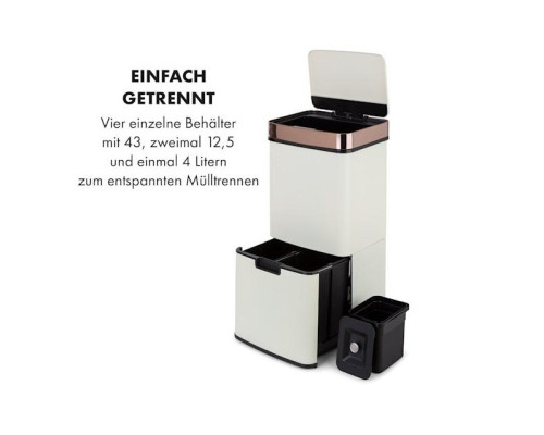 Сенсорний бак для мусора KLARSTEIN Royal Trash Rose Gold 10035364 (my-5042)