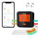 Bluetooth-термометр для м'яса 4 бездротових зонда INKBIRD IDT-34c-B чорний (my-15002)