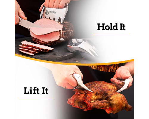 Подрібнювач м'яса Meat Claws MOUNTAIN GRILLERS C-01, 2 пазурі для барбекю, коптильні, гриля, цільний метал (my-14042)