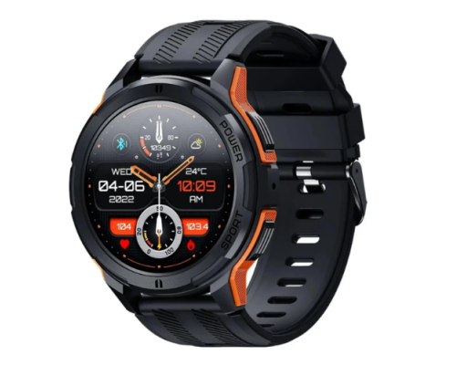 Захищений розумний (смарт) годинник Oukitel BT10 1.43", AMOLED, IP68, 410 mAh, orange (my-3006)