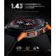 Захищений розумний (смарт) годинник Oukitel BT10 1.43", AMOLED, IP68, 410 mAh, orange (my-3006)