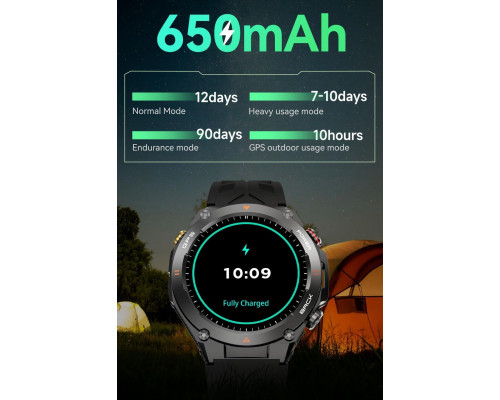 Смарт-годинник для чоловіків водонепроникні сумісний з Android та iOS Findtime FLD93SHSMBK чорний (my-17141)