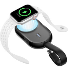 Портативний зарядний пристрій Apple Watch, 1200 мАч Charmast CMW чорний (my-9093)