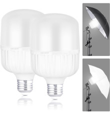 Світлодіодні LED лампи Neewer T100 E26 35 Вт 5700K для відеозйомки, 2 упаковки (my-4003)