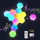 Світлодіодна панель із 6 інтелектуальних настінних світильників RGB Hexagon Gaming з пультом дистанційного керування Weskjer FBA-4374172-131EU-6pcs (my-7095)