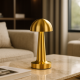 Настільна лампа золота акумуляторна H-22 cm Led Mushroom Gold (my-18081)