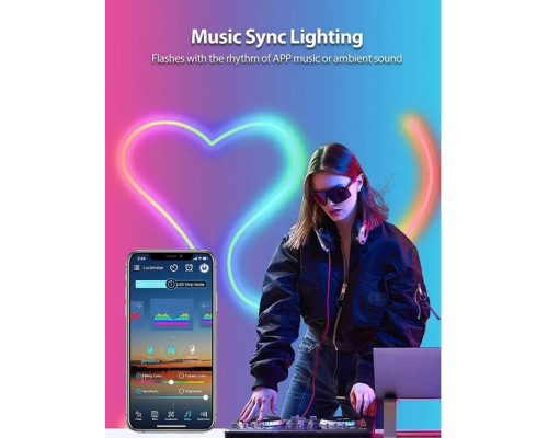 Світлодіодна смарт LED-стрічка неонова Lucienstar Neon Rope Lights розмір L 3 метри (my-18150)