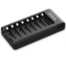 Зарядний пристрій POWEROWL ZN825E на 8 батарей типу AA AAA заряджання через USB (без адаптера) (my-15038)
