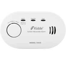 Детектор чадного газу Kidde K5CO, термін служби датчика десять років, живлення від батарейки типу АА (замінна) (my-7046)