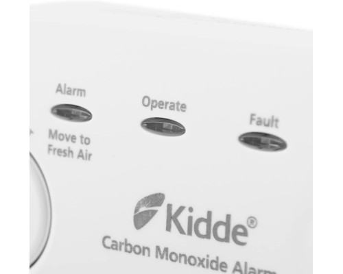 Детектор чадного газу Kidde K5CO, термін служби датчика десять років, живлення від батарейки типу АА (замінна) (my-7046)