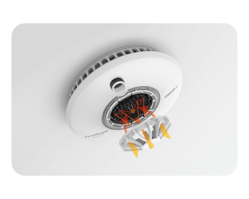 Тепловий сповіщувач FireAngel HW1-PF-T з живленням від мережі та резервним акумулятором 9 В (my-7094)