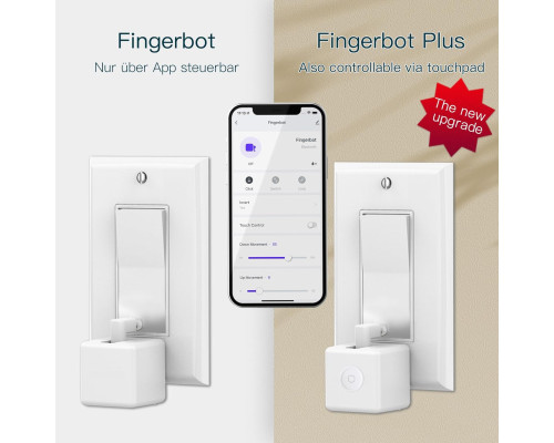 Розумна кнопка MOES Fingerbot Plus Smart Switch із сенсорним керуванням, сумісним із додатком Smart Life та MOES Tuya BLE Hub, білий (my-15087)