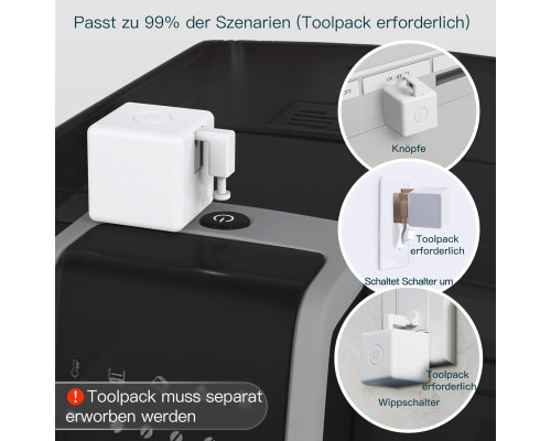 Розумна кнопка MOES Fingerbot Plus Smart Switch із сенсорним керуванням, сумісним із додатком Smart Life та MOES Tuya BLE Hub, білий (my-15087)