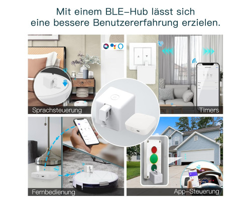 Розумна кнопка MOES Fingerbot Plus Smart Switch із сенсорним керуванням, сумісним із додатком Smart Life та MOES Tuya BLE Hub, білий (my-15087)
