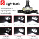 Ліхтарик налобний акумуляторний водонепроникний LOVME HDL-5 High Lumen Bright (my-3082)