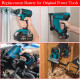 Акумулятор Yookoto 18 В для зарядного пристрою Makita BL1850B: комплект з 2 літій-іонних акумуляторів ємністю 50 А·год зі світлодіодним індикатором (my-17016)