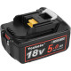 Акумулятор Yookoto 18 В для зарядного пристрою Makita BL1850B: комплект з 2 літій-іонних акумуляторів ємністю 50 А·год зі світлодіодним індикатором (my-17016)