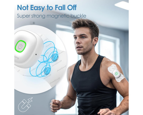 М'язовий стимулятор для зняття болю Comfytemp Wireless TENS Unit з дистанційним керуванням, портативний пристрій, 30 режимів, 4 накладки (my-14017)