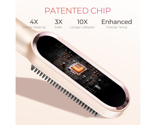 Випрямляч для волосся із захистом від опіків TYMO Ring Hair Straightener Brush (my-17046)