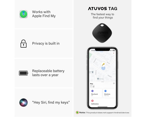 Смарт брелок, Bluetooth локатор для ключів, гаманця, сумки ATUVOS (my-4120)