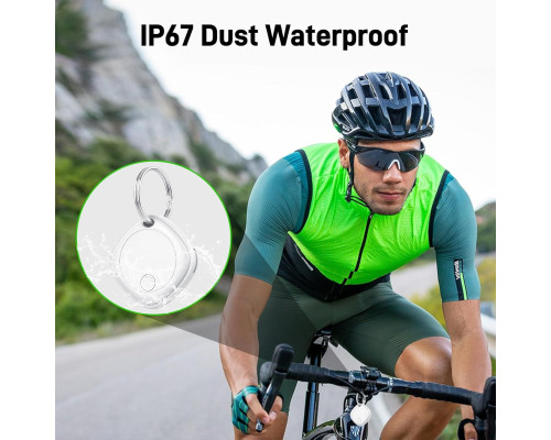 Bluetooth-мітка Air Tracker для пошуку предметів (4 шт.) з функцією пошуку ключів, сумісна з Apple Find My (тільки iOS), водонепроникність IP67 (my-17140)