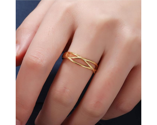 Кільце зі стерлінгового срібла для жінок RANKEEF Gold ring A, назавжди пов'язані регульовані кільця (my-15382)