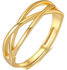 Кільце зі стерлінгового срібла для жінок RANKEEF Gold ring A, назавжди пов'язані регульовані кільця (my-15382)