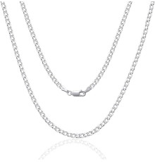 Ланцюжок зі стерлінгового срібла 925 проби SILBERTALE, справжній срібний ланцюжок для чоловіків і жінок, ширина 2 мм, довжина 45 см, без підвіски (my-15401)